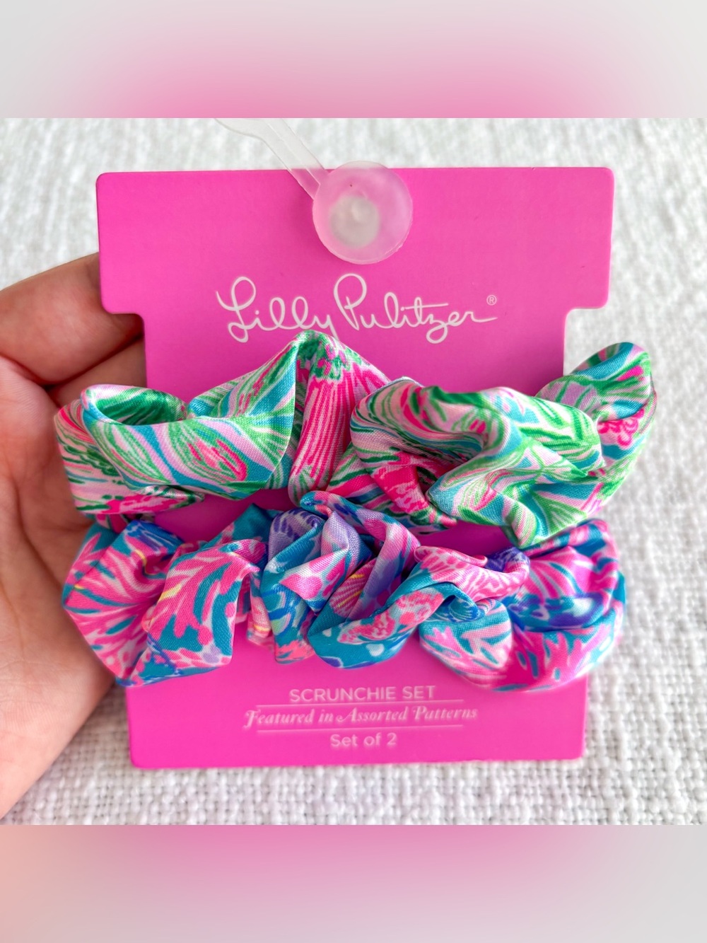 Lilly Pulitzer satin scrunchies. - Picture 3 of 5